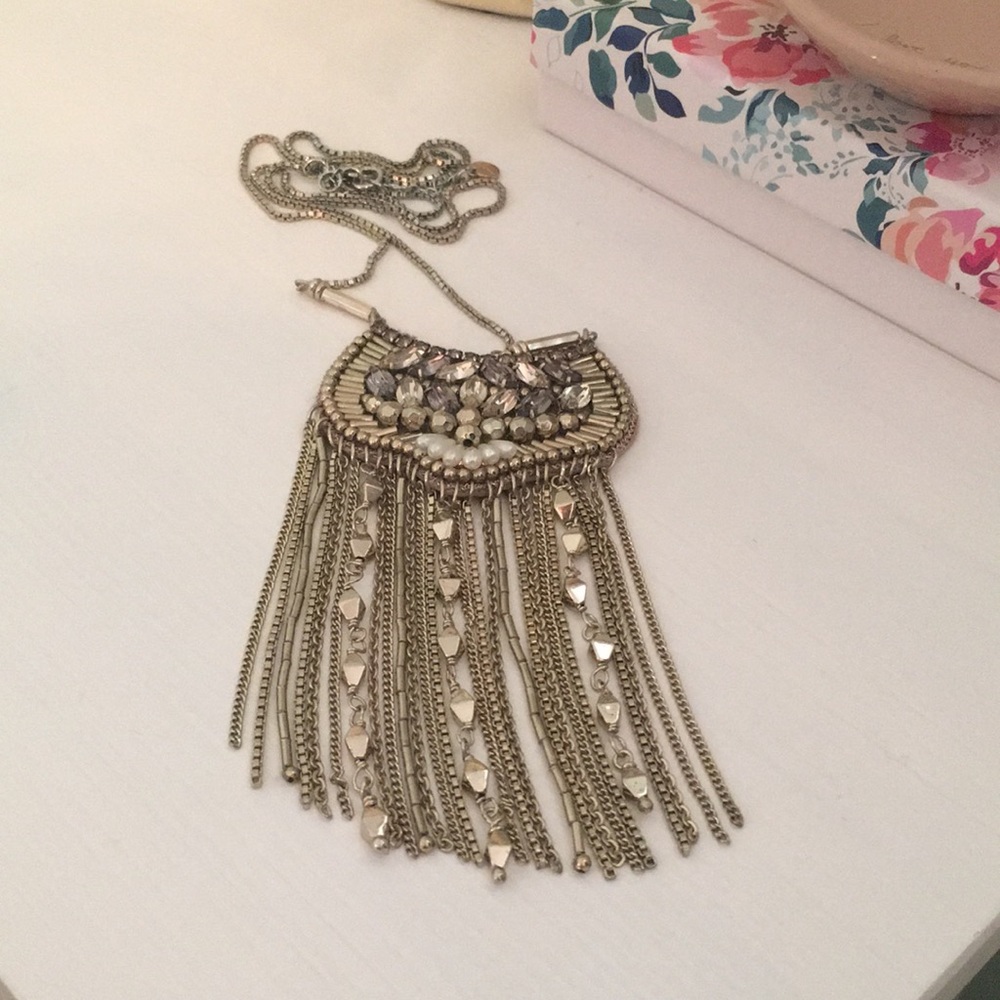 Stella and Dot Analena Tassel Statement Necklace